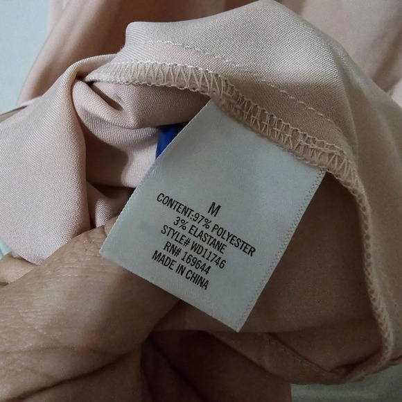 NWOT Studio 19 Y2K Blush Pink Satin Mini Slip Dress/Tunic, Pleated Wrap Neckline - Picture 12 of 12